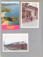 postcard Laguna Beach California GW-420-A, Laguna Bootery - Susan and Rosemary. Oil wells.