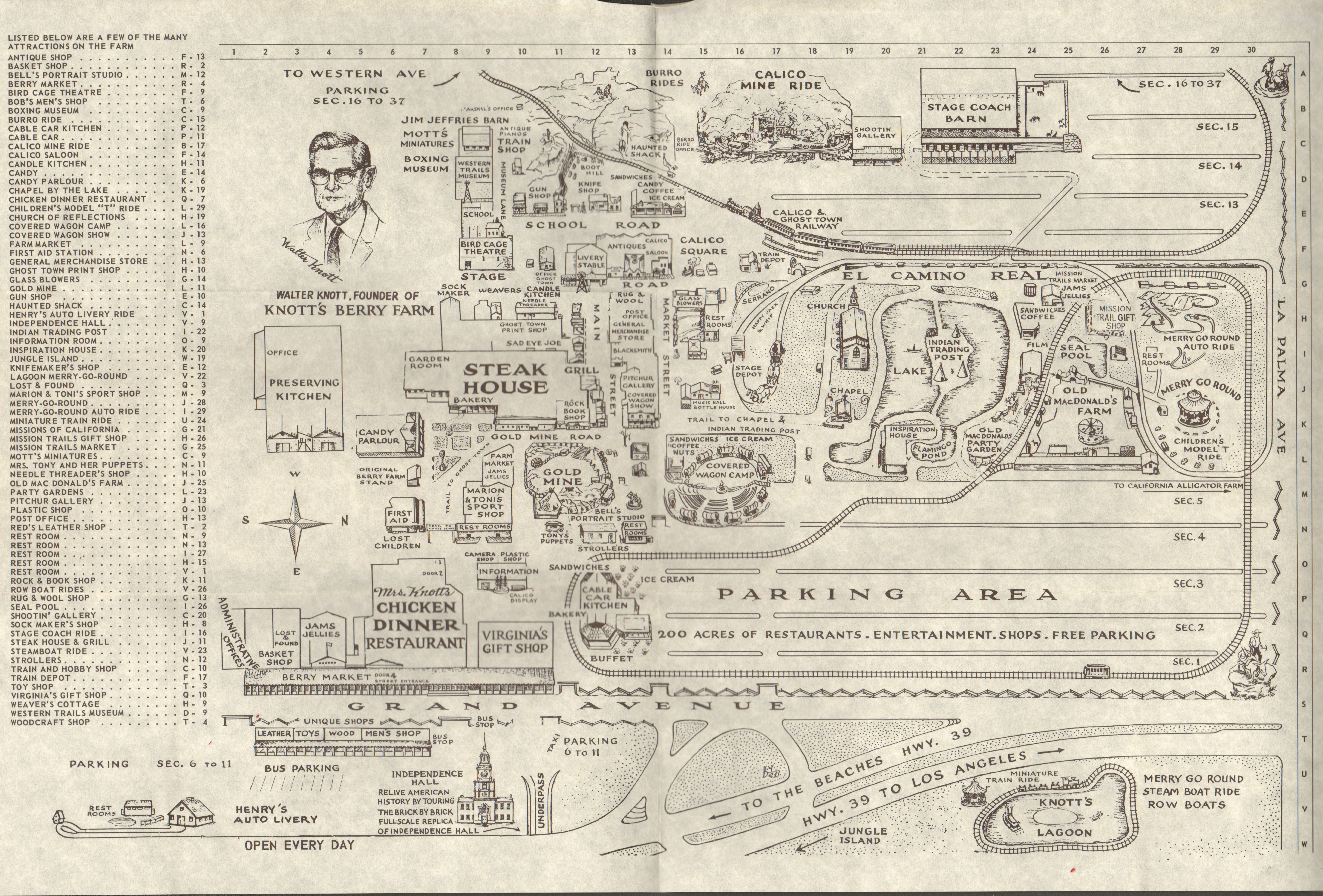 Knott's Berry Farm map