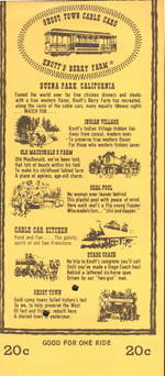 Ghost Town and Calico Railway Knott's Berry Farm ticket