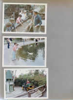 Knott's Berry Farm - Alan panning for gold. feeding ducks. riding little car