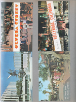 postcard Greetings from Olvera Street P12348, postcard Greetings from Hollywood, California P65357, postcard Los Angeles County Museum of Art P65432, postcard Old Olvera Street, Los Angeles, California GW171B 9065-C