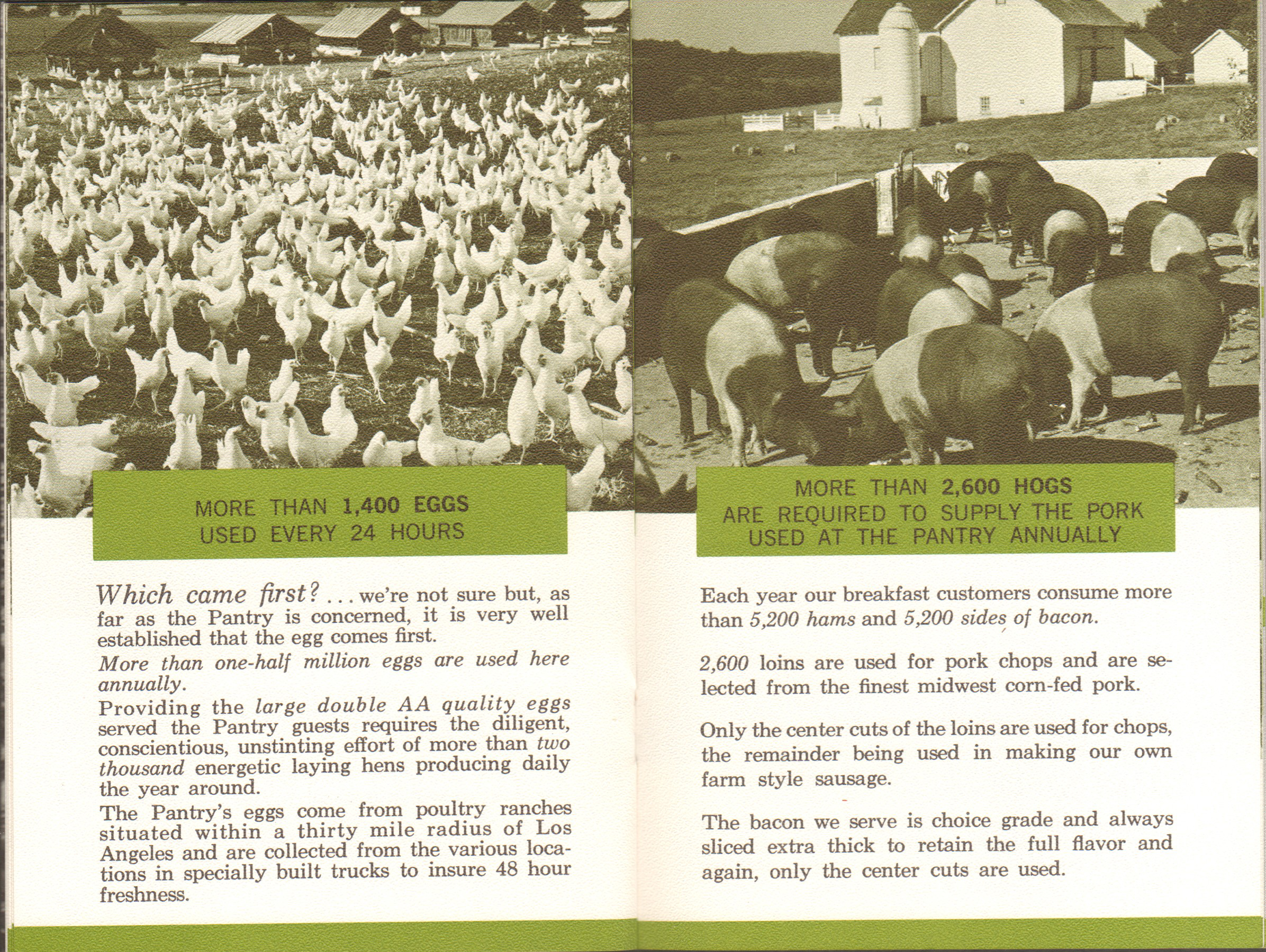 The Original Pantry Cafe booklet