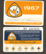 1967 Federal Recreation Area Entrance Permit