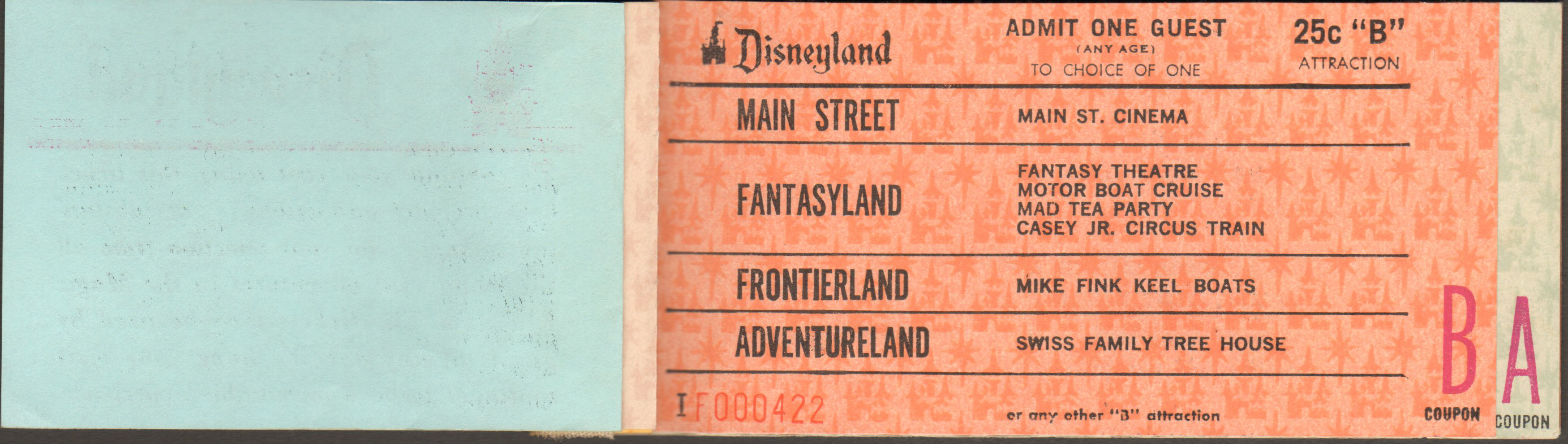 Disneyland - ticket book