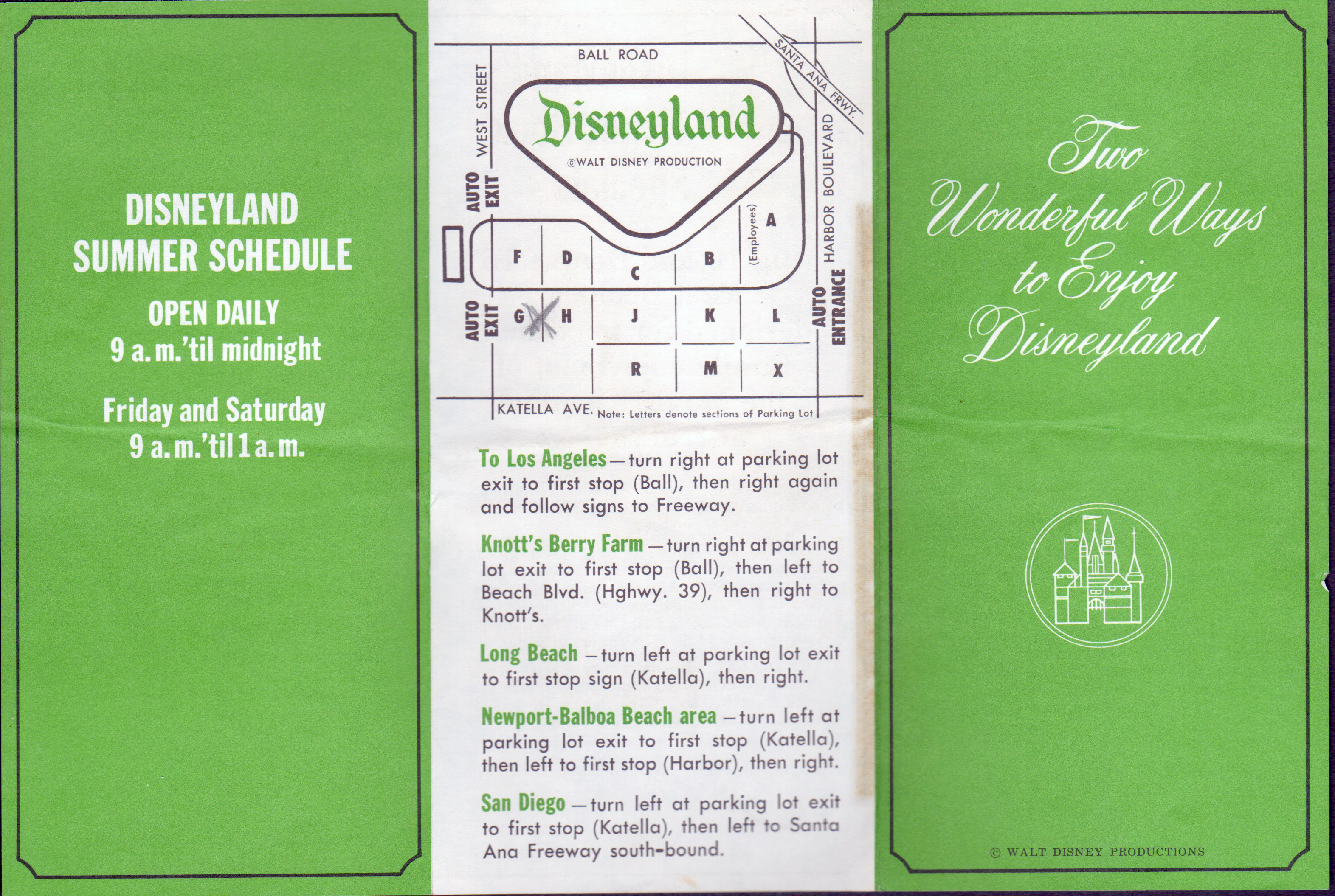 Disneyland - brochure two wonderful ways