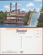 Disneyland - postcard 1-293 SC6564 Mark Twain steamboat