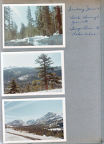Back through Yosemite. Tioga Pass to  Lake Tahoe - Deep snow at road.