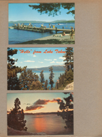 Lake Tahoe - postcard pier. postcard Hello from Lake Tahoe. postcard Sunset