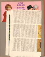 Lake Tahoe - article and Edie Adams and Edgar Bergen postcard