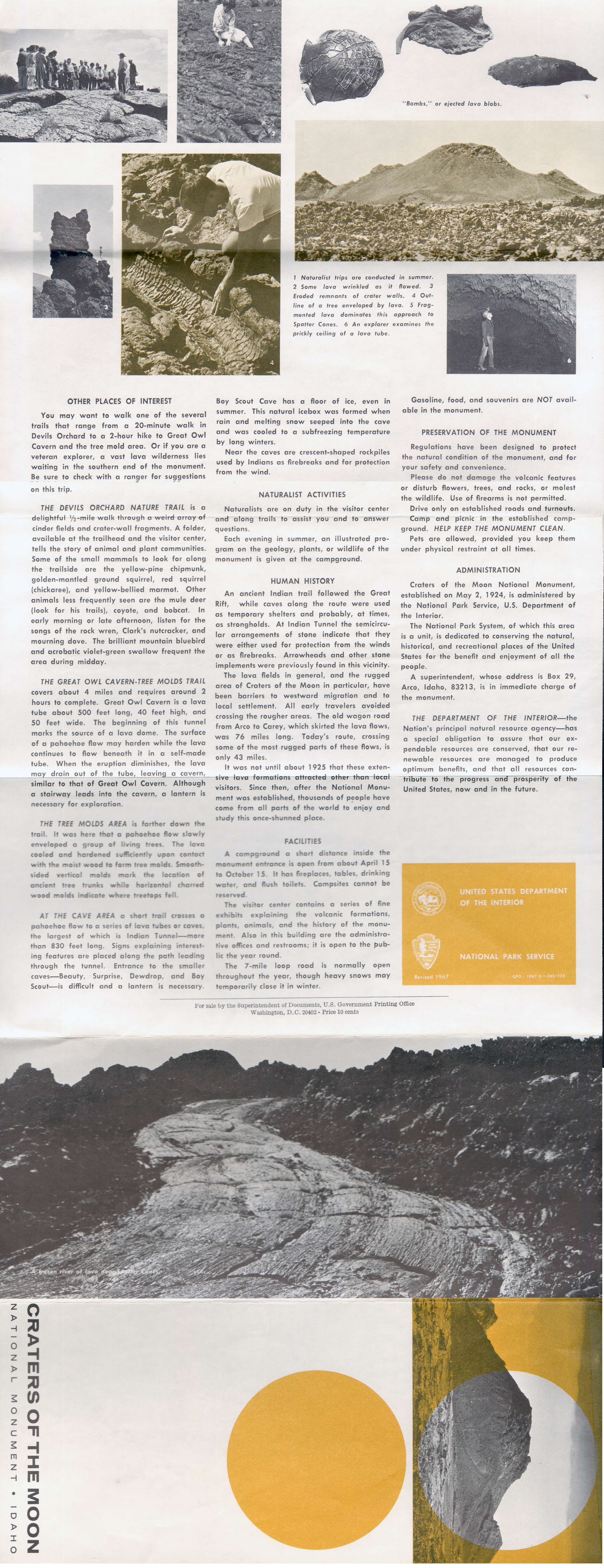 Craters of the Moon National Monument brochure