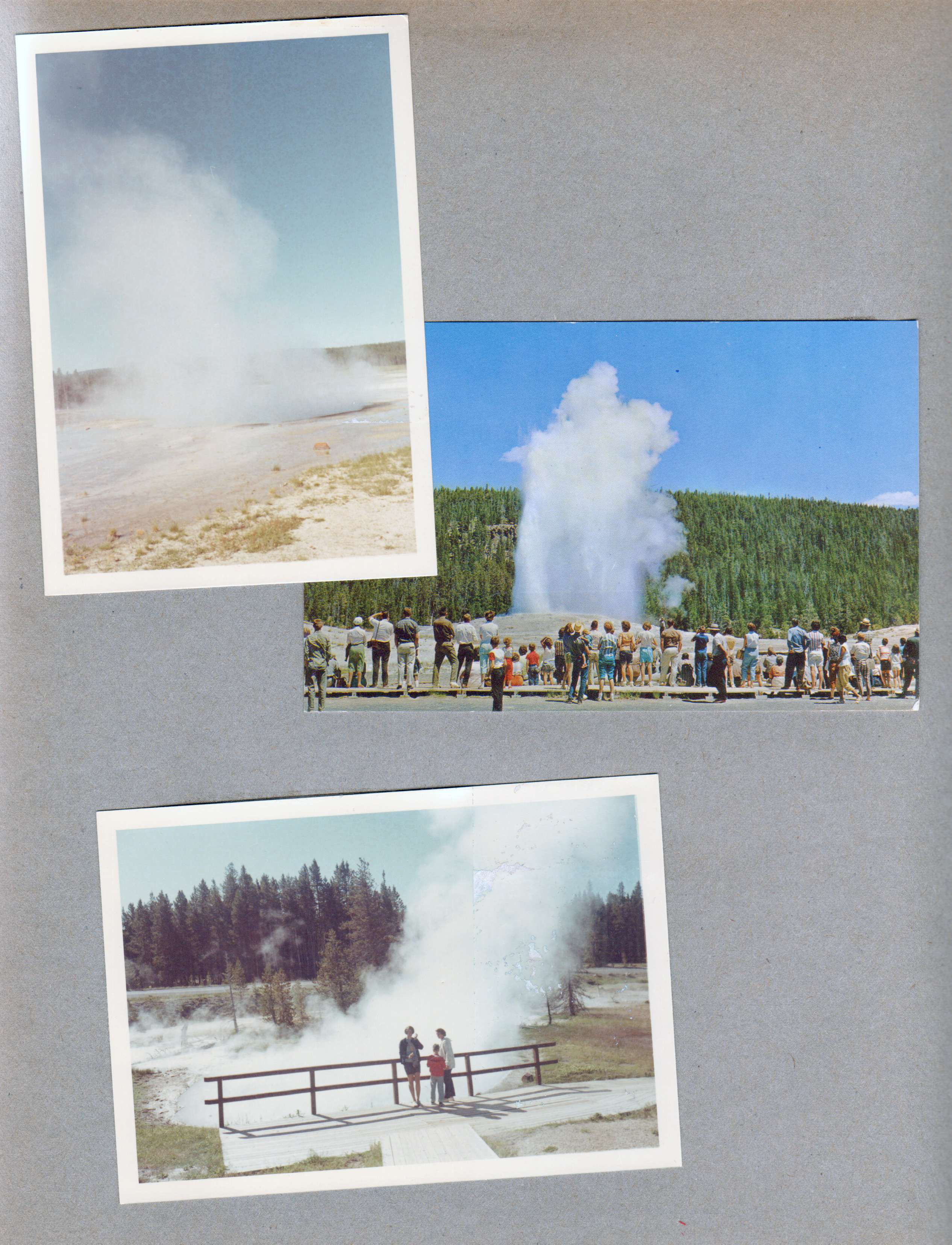 Yellowstone National Park. Geysers. postcard old faithful