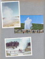 Yellowstone National Park. Geysers. postcard old faithful