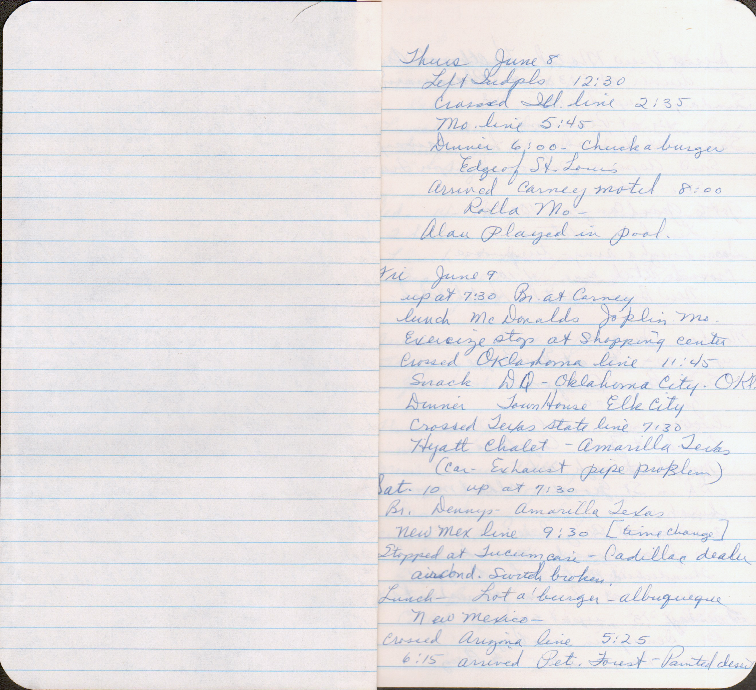 Rosemary's trip diary