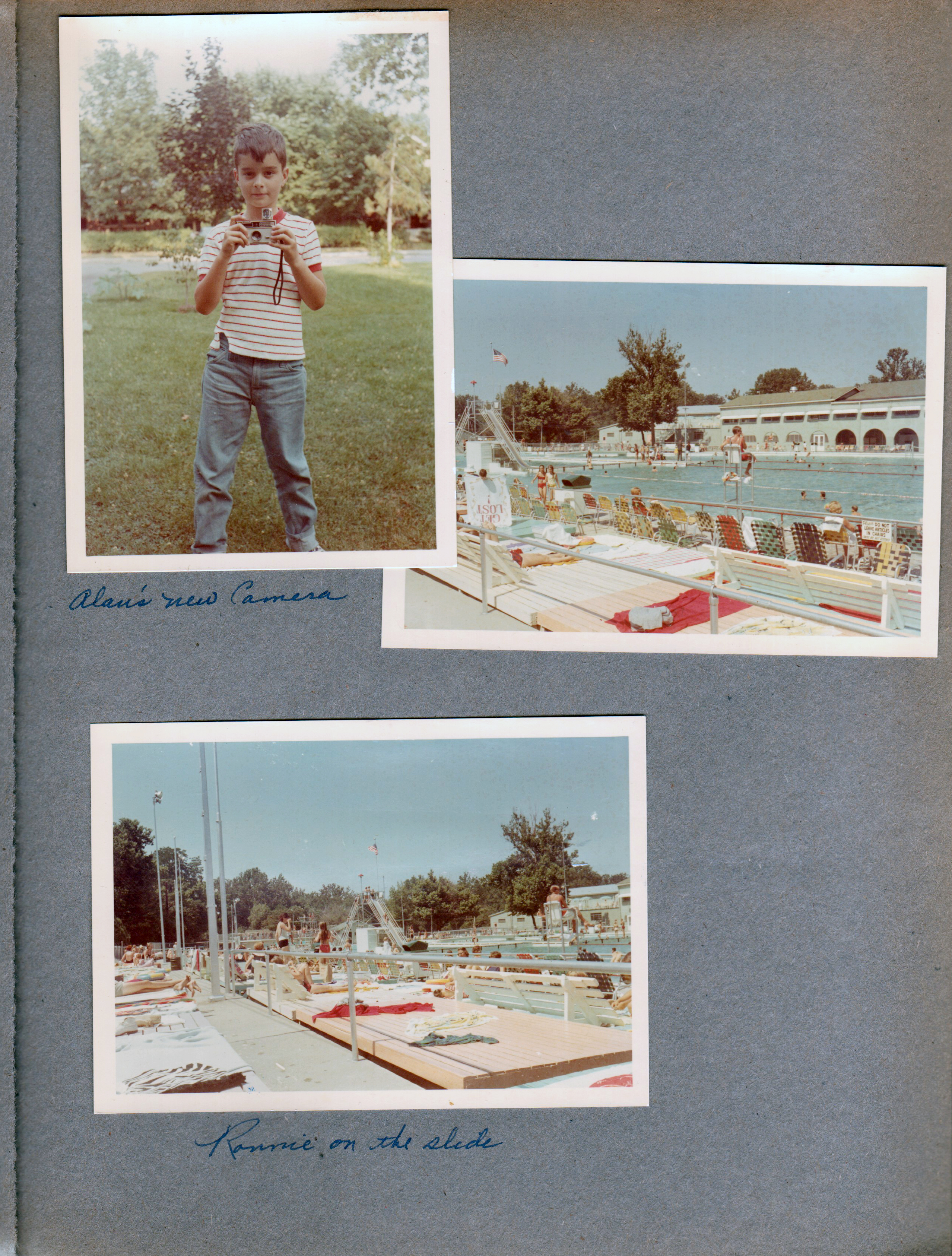 6122 yard Alan new Kodak Instamatic camera. Riviera Club Ronnie on the slide