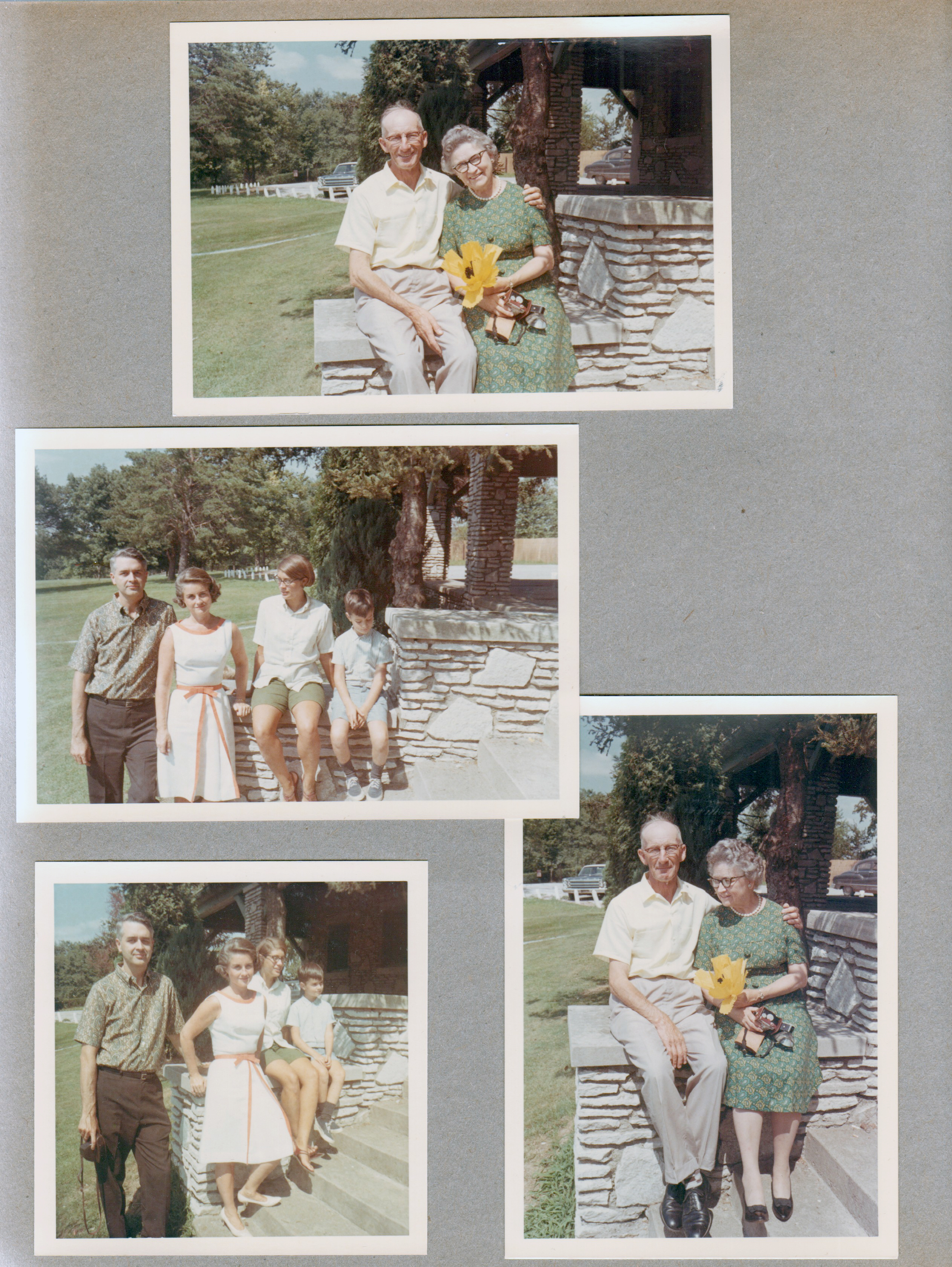 Bedford Draper Reunion Otis Park - Claud and Florence Harrell. John Rosemary Susan Alan.