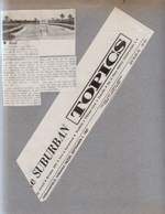 newspaper clipping - Suburban Topics Sept 7 1067 Bean Road construction