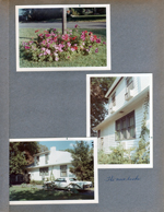6122 yard petunias. New eaves and gutters on house. Cadillac.
