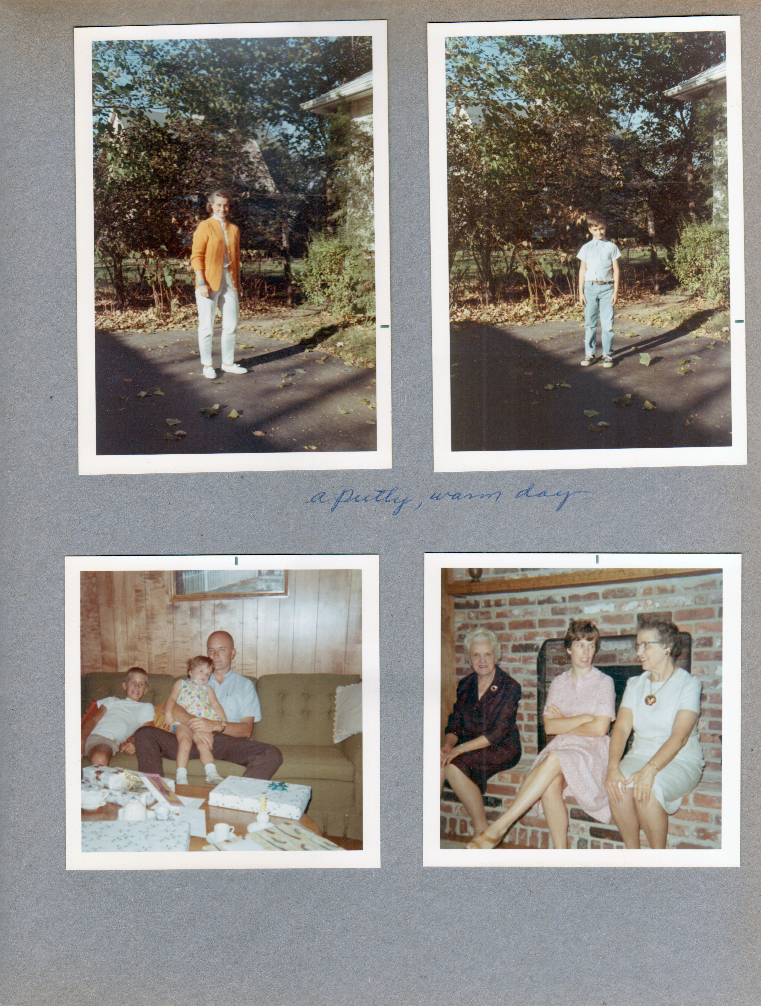 6122 behind house Rosemary Alan - a pretty warm day. 8817 Haverstick Eddie, Nancy, Glen. Helen, Patty, Aunt E (Edith)