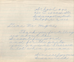 Letter to John from Susie Tuck about School 80 visit