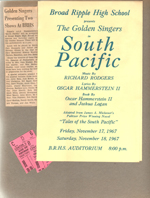 newspaper clipping Golden Singers at BRHS. BRHS South Pacific program and tickets.