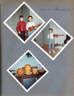 6122 piano room Alan flue Steve Chaillard uke. 6122 living room jack o lanterns on tv cabinet