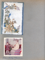 card of pressed flowers. Paula and Becky Meadors 6122 living room