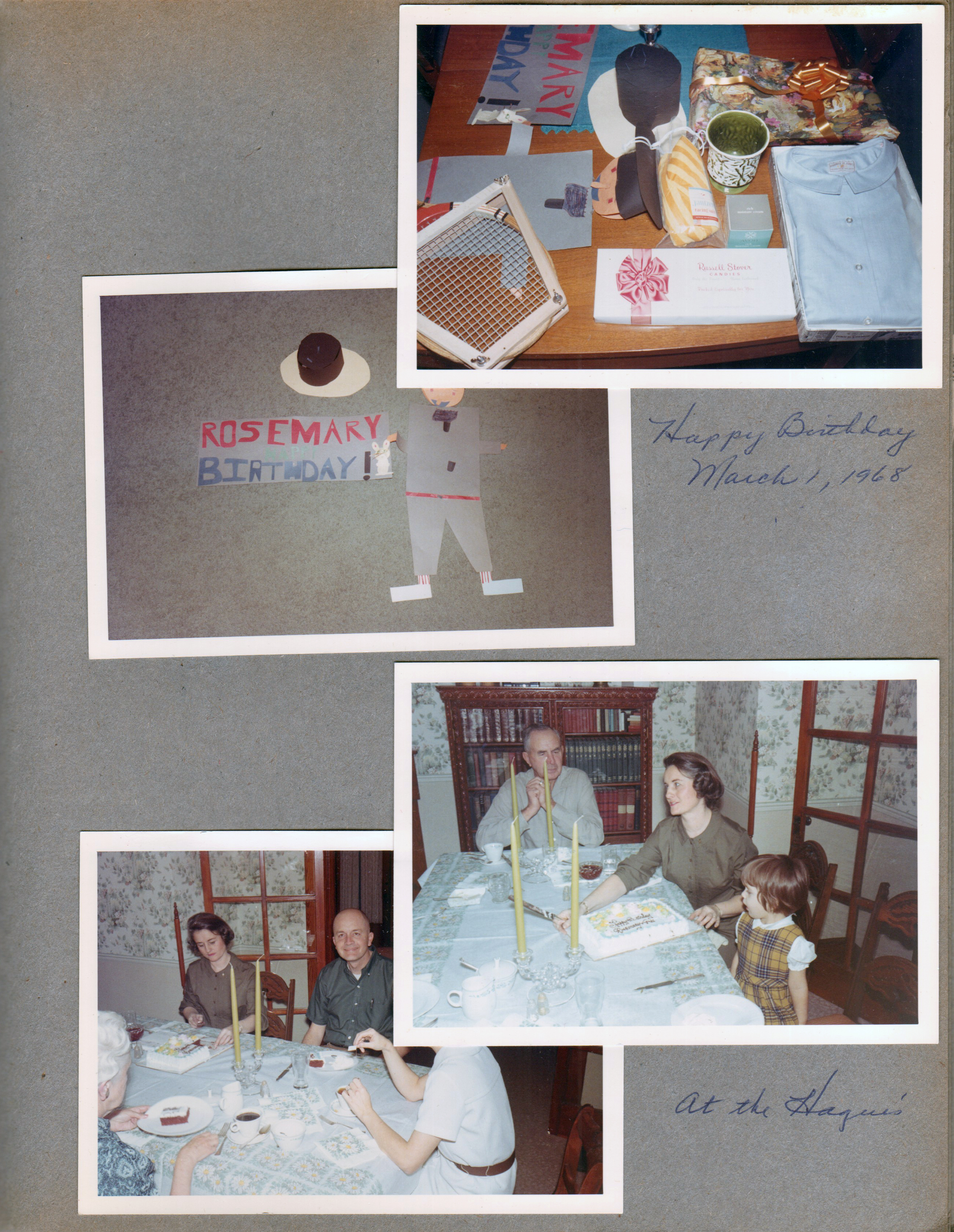 Happy Birthday Rosemary. gifts. 8815 Haverstick - Girstle, Rosemary, Nancy. Helen, Rosemary, Glen, Patty