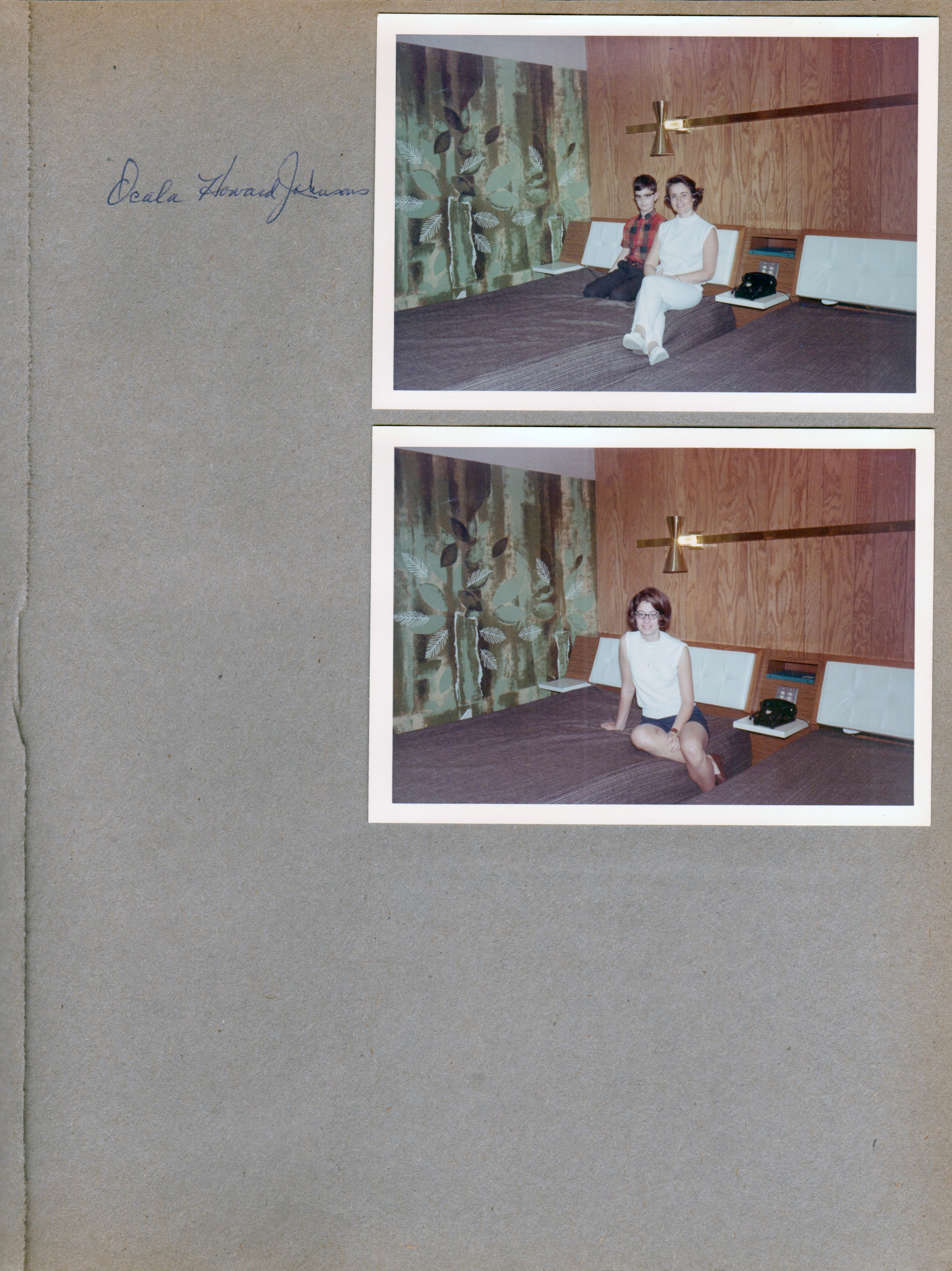 Howard Johnson - Ocala - inside room - Alan, Rosemary. Susan.