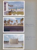 Hollywood Beach - Neptune - from south courtyard. Hollywood Boulevard from laundromat. Paddleball court Rosemary and Alan