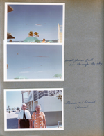 Hollywood Beach - Neptune -  small planes pull ads through the sky - Solarcaine. Florence and Edmond Powers in front.