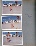 Hollywood Beach -  - Alan holding Susan in hand.  Susan holding Rosemary - Trick shots