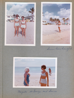 Hollywood Beach - Neptune from beach Susan and Rosemary. Maycita deSouza and Susan on beach.