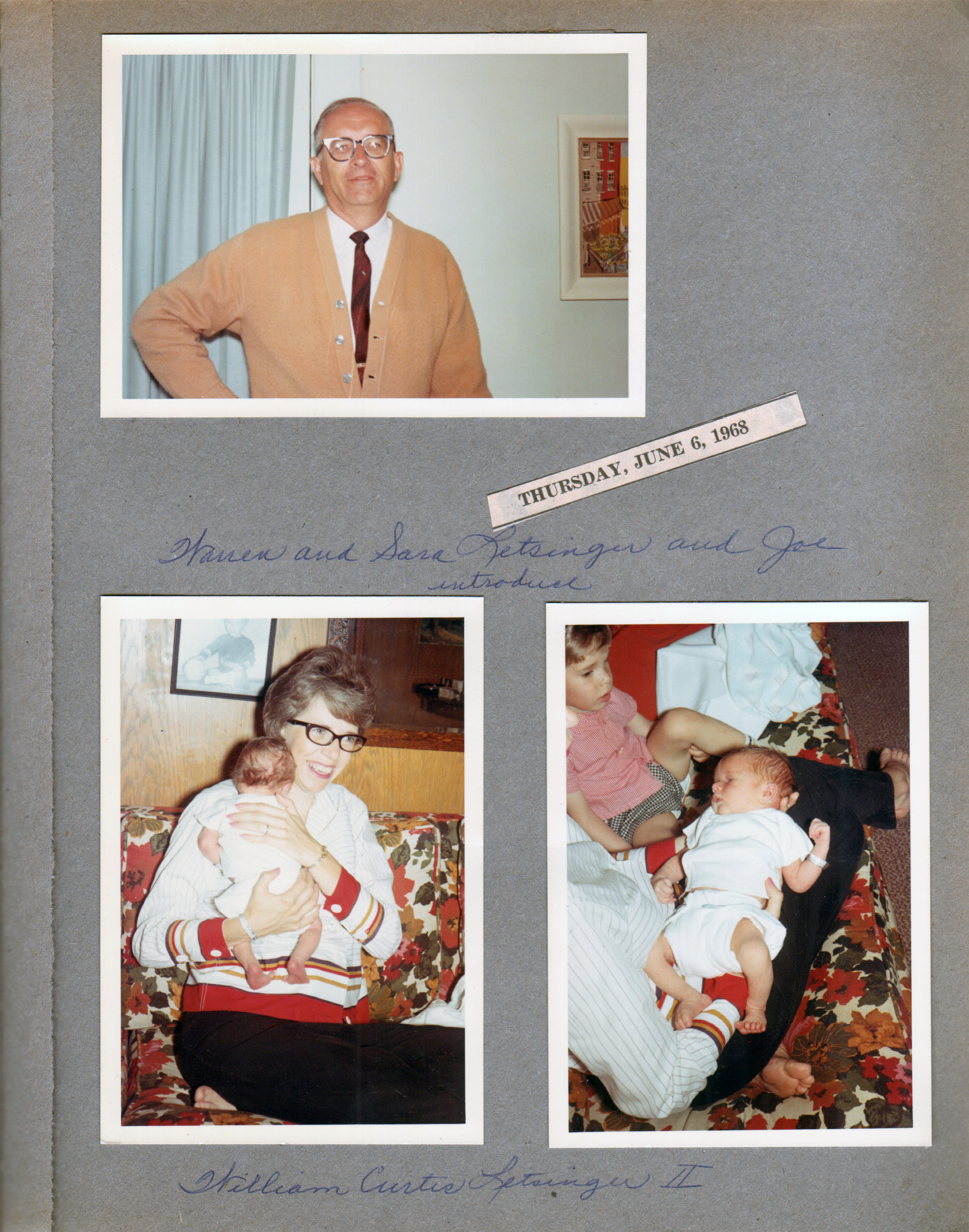 6122 living room - Warren Letsinger. Sara and Bill - William Curtis Letsinger II, Joe