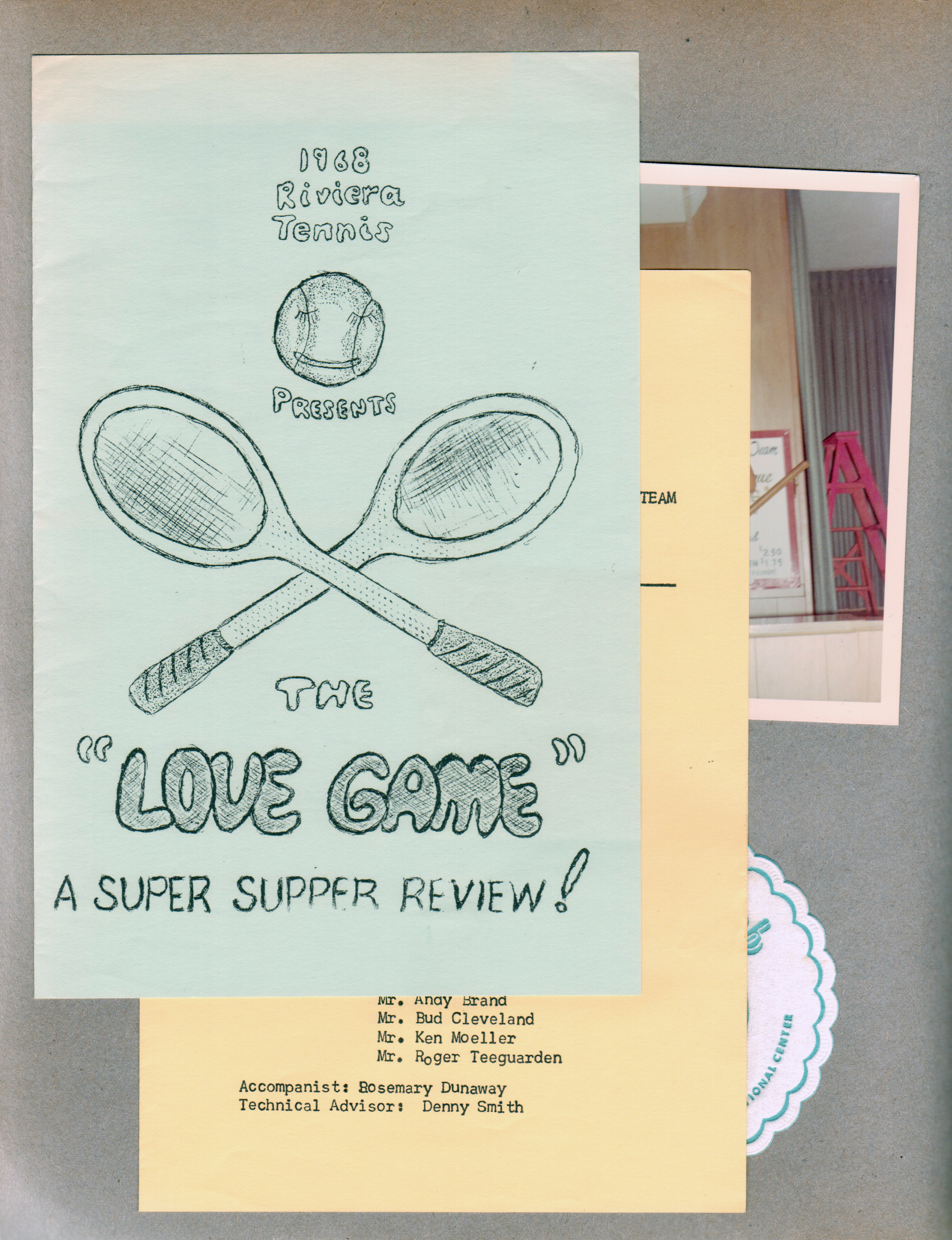 Riviera Tennis presents The Love Game program.