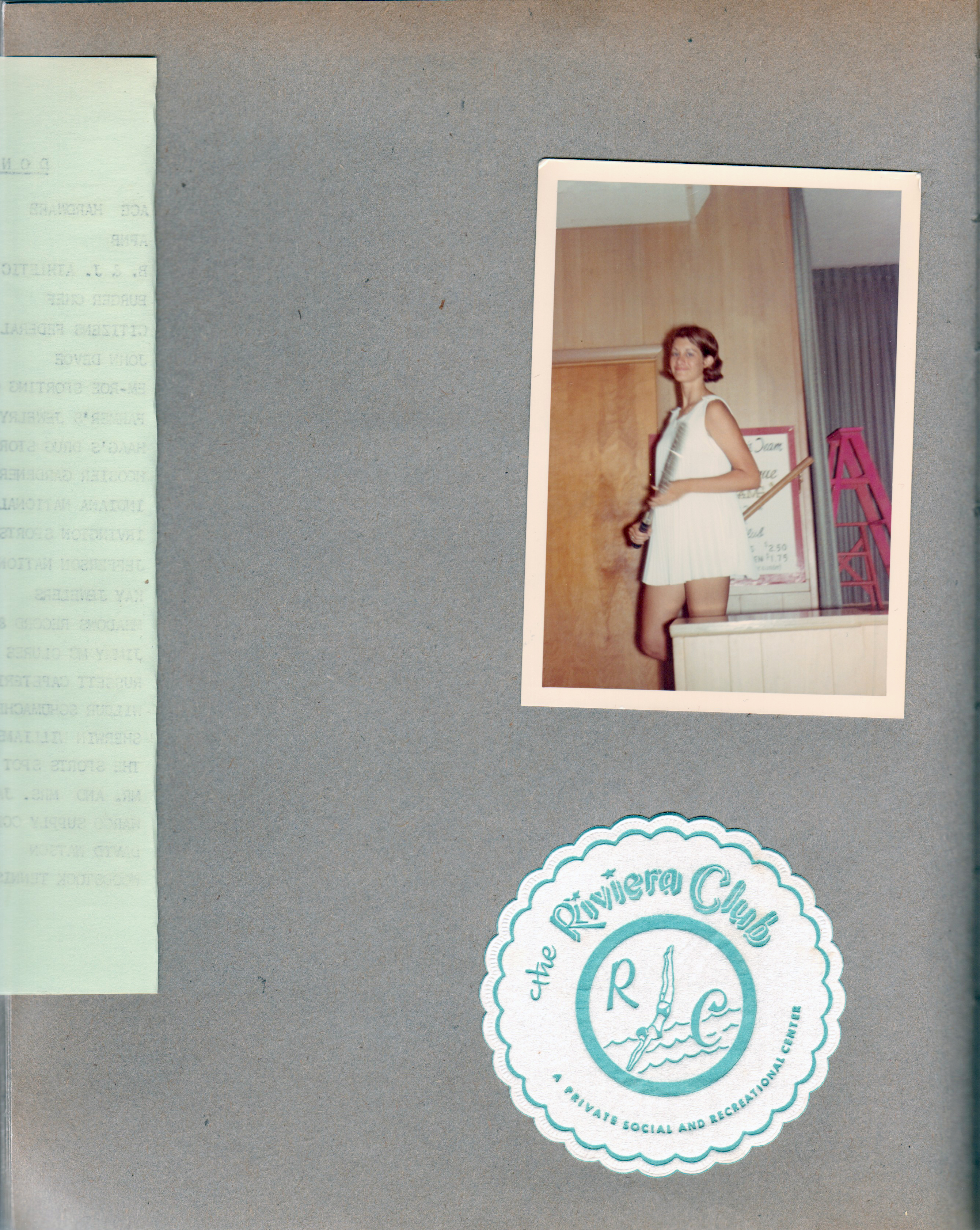 Riviera Tennis presents The Love Game - Alpine Haus of Glendale Style Show - Susan Hague. Riviera Club coaster