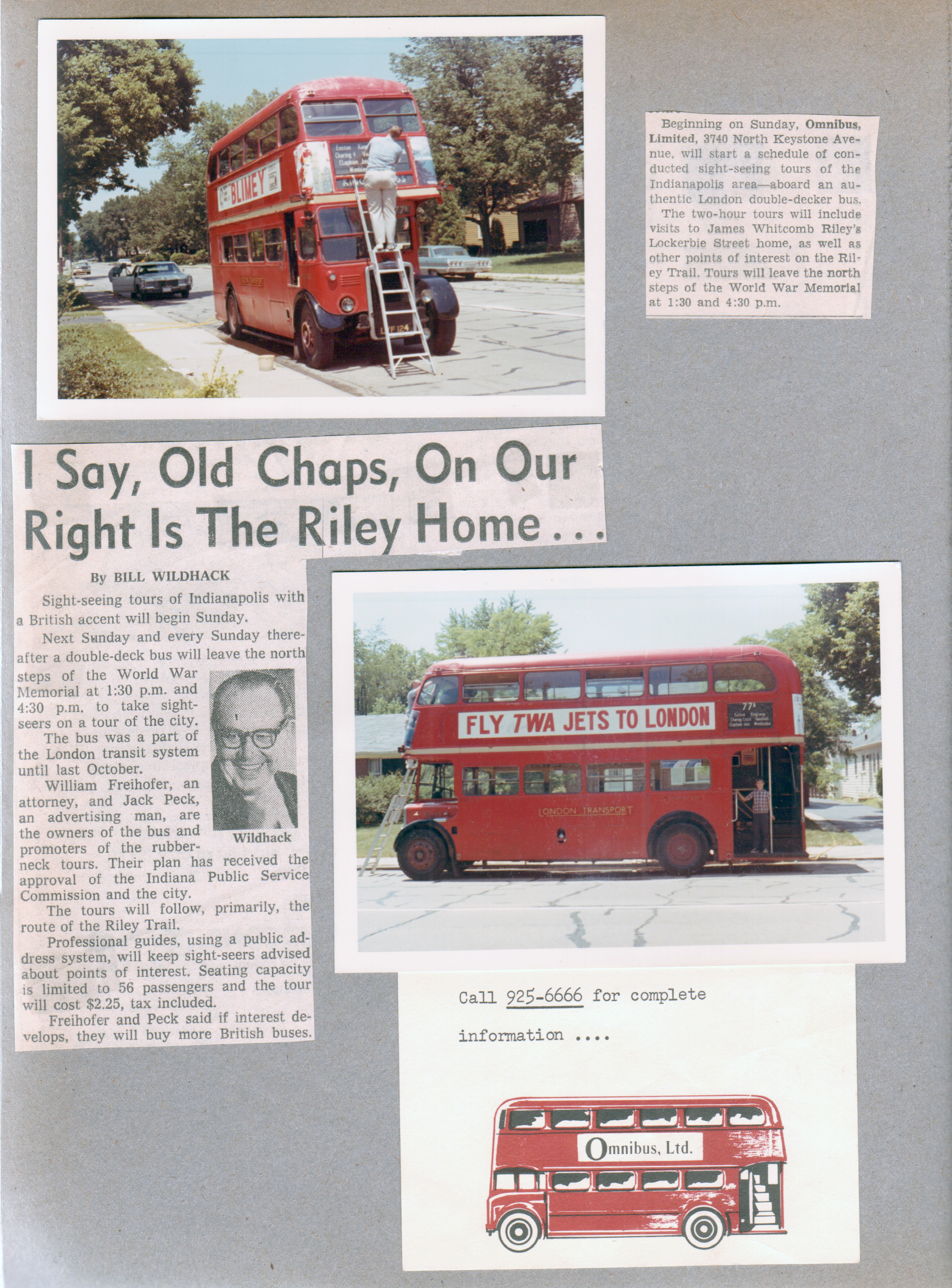 Omnibus tours. newspaper clipping