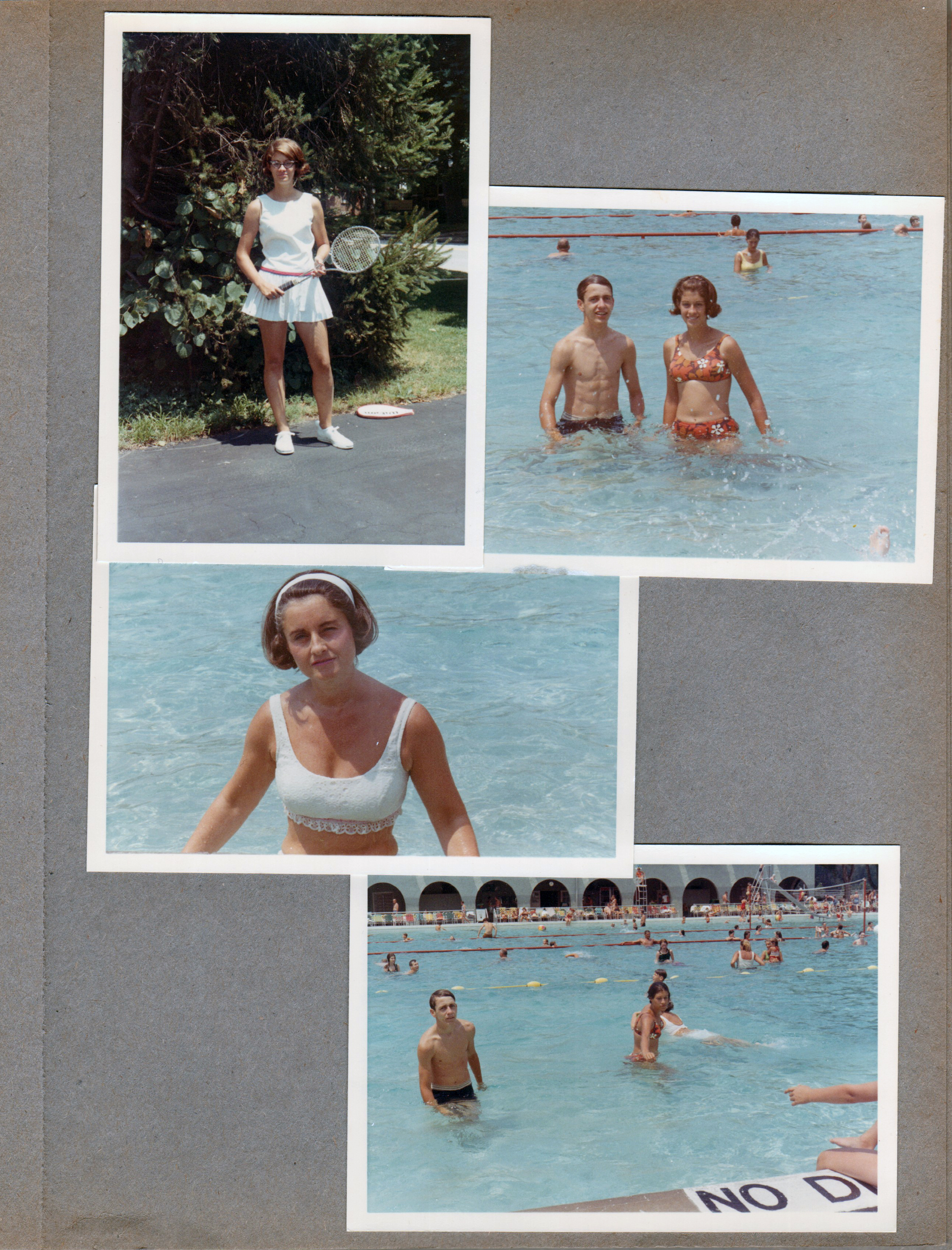 6122 yard - Susan in tennis outfit. Riviera Club - Randy and Susan. Rosemary.