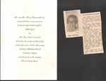 Lynn Messersmith wedding invitation and newspaper clipping