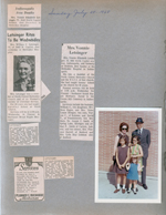 newspaper clipping - Vonnie Letsinger obituary. Helen, Bill, Carole, Cindy and Cammy
