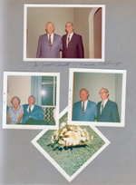 6122 - Dr Joseph C Smith and Warren. Bonnie and Joe. Joe and Warren. Graveside flowers