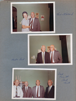 6122 dining room - Mildred and Bud. Clink and Bud. Curt, Everett, Bud, Clint. (Letsingers)