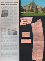 North United Methodist newsletter communications system memorial. postcard. Burial permit - says Jonnie Letsinger instead of Vonnie