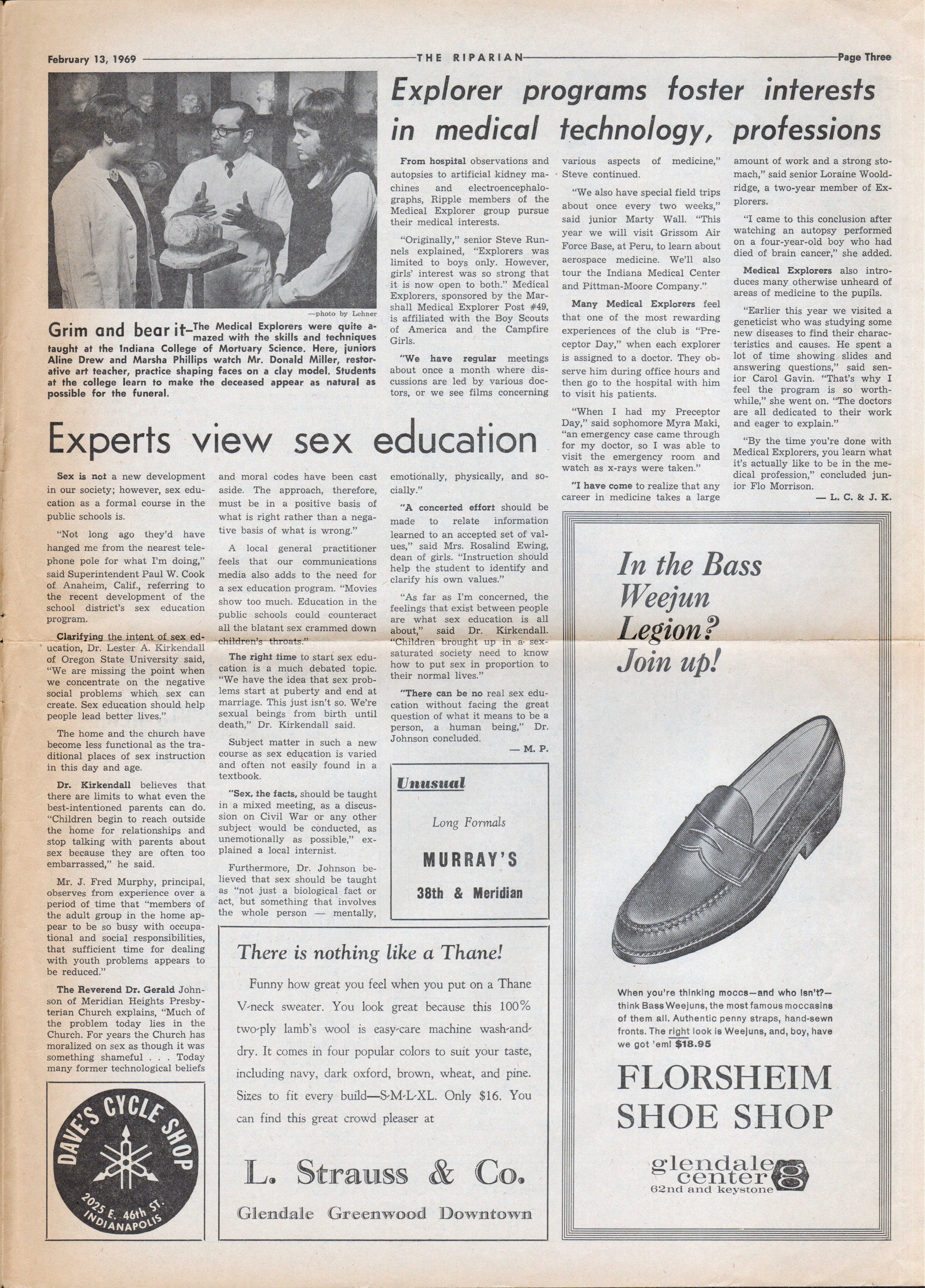The Riparian newspaper Feb 13 1969 - sex education