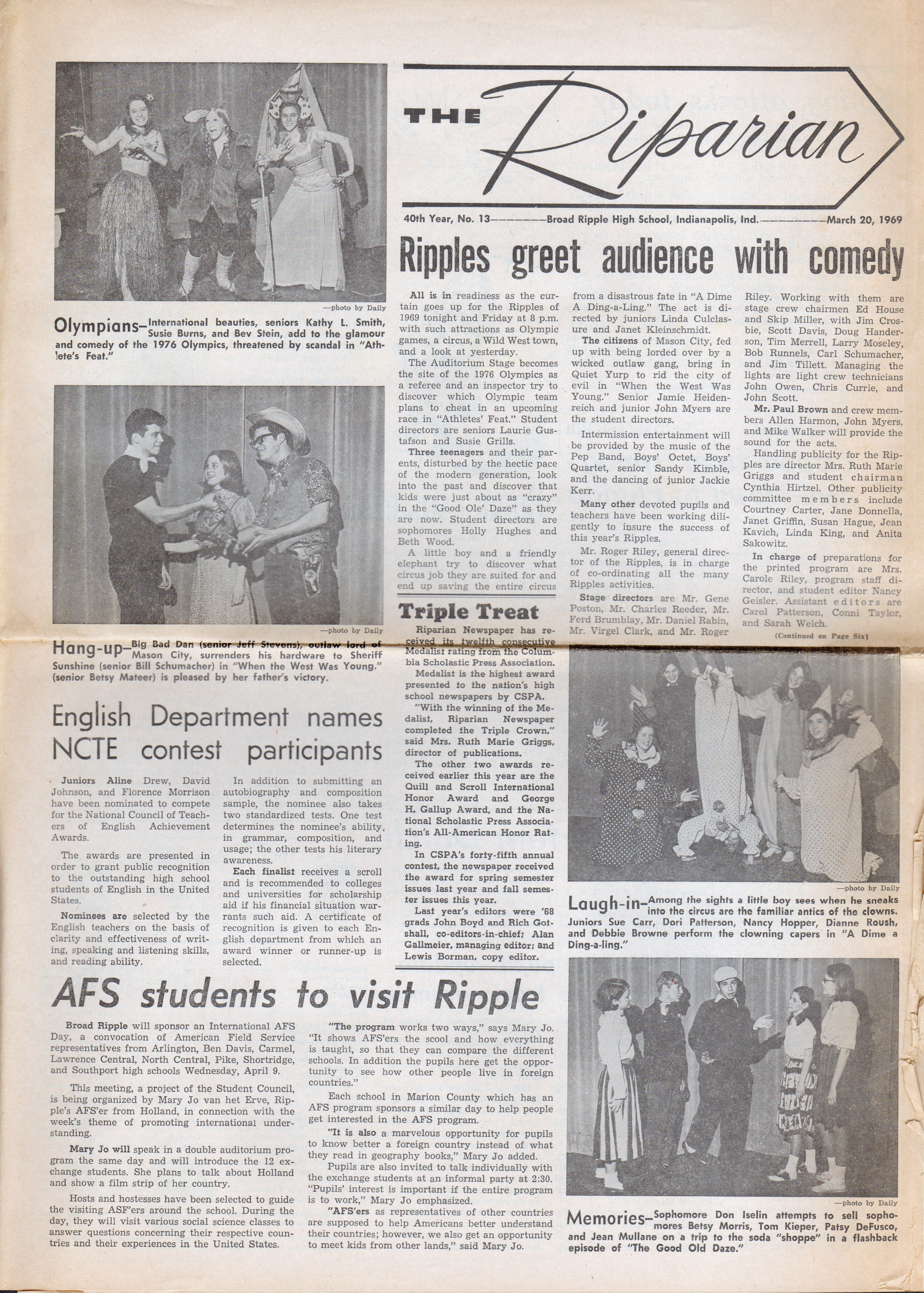 The Riparian newspaper Mar 20 1969 - Ripples Acts