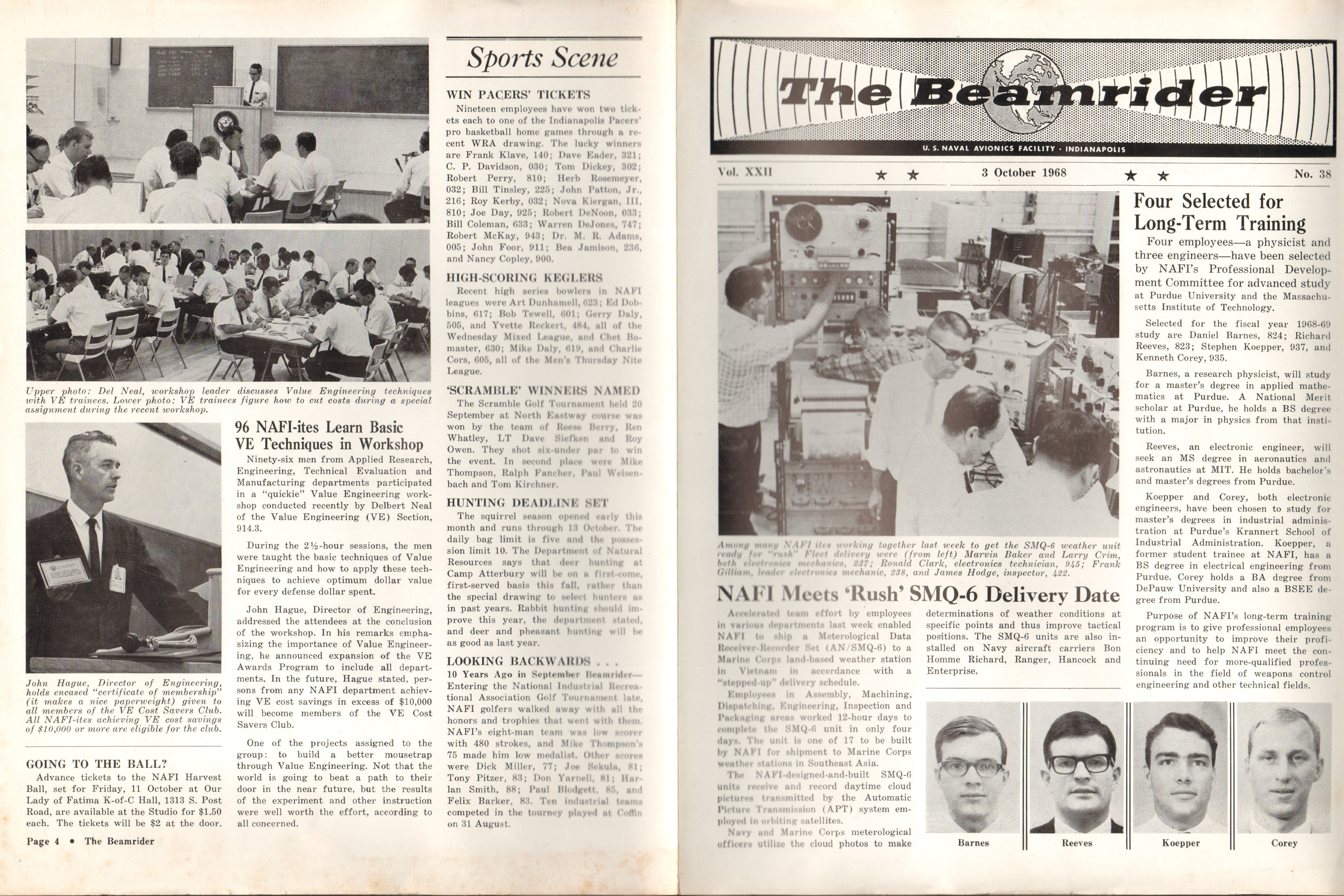 NAFI Beamrider - Oct 3 1968 - John D Hague cost saver