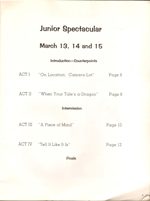 North Central High School Junior Spectacular Class of 70 program