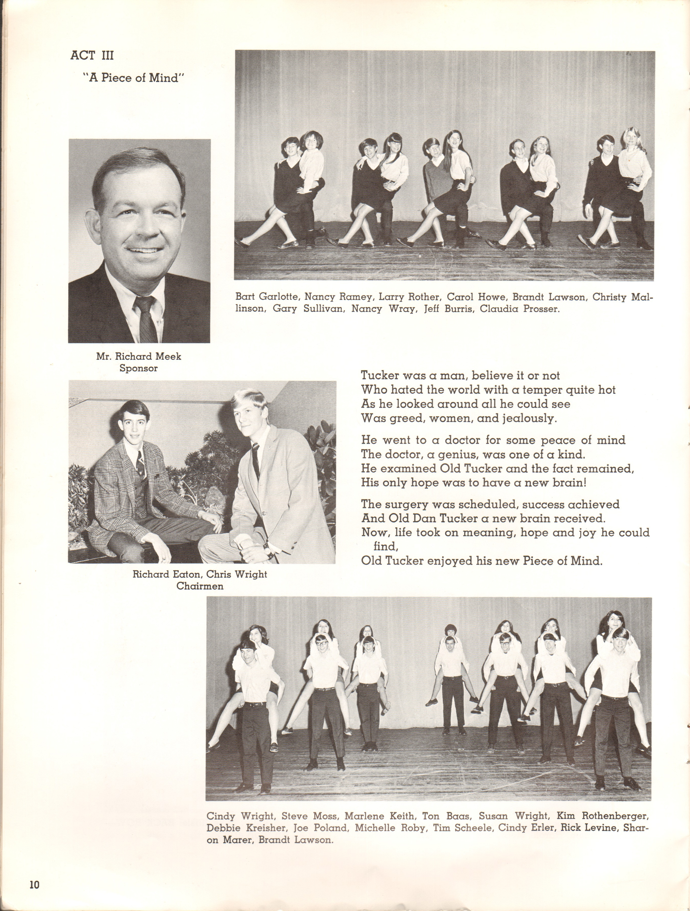 North Central High School Junior Spectacular Class of 70 program