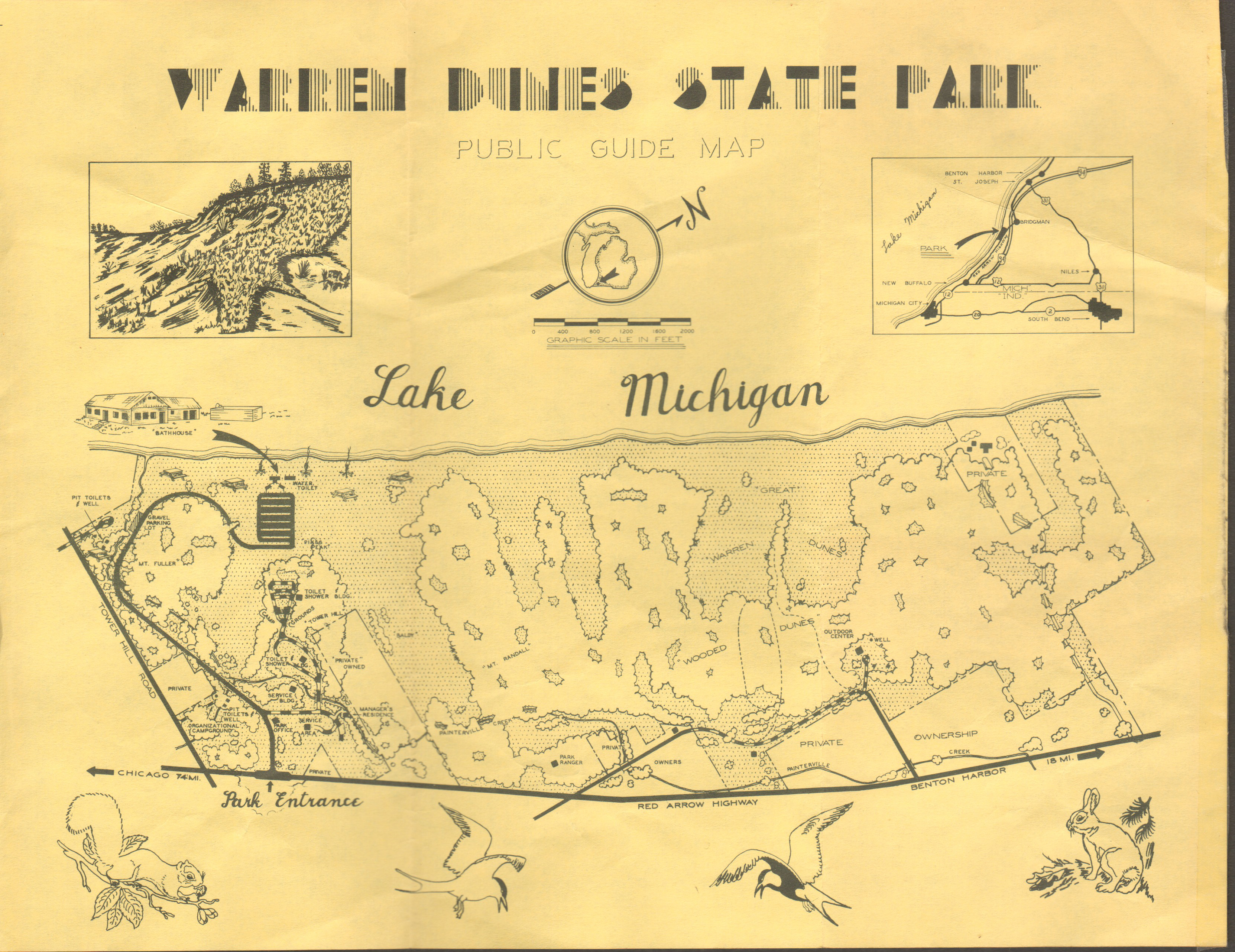 Warren Dunes State Park brochure.