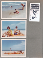 Warren Dunes MI - beach -  Alan. Susan and Randy. Michigan State Parks parking pass.