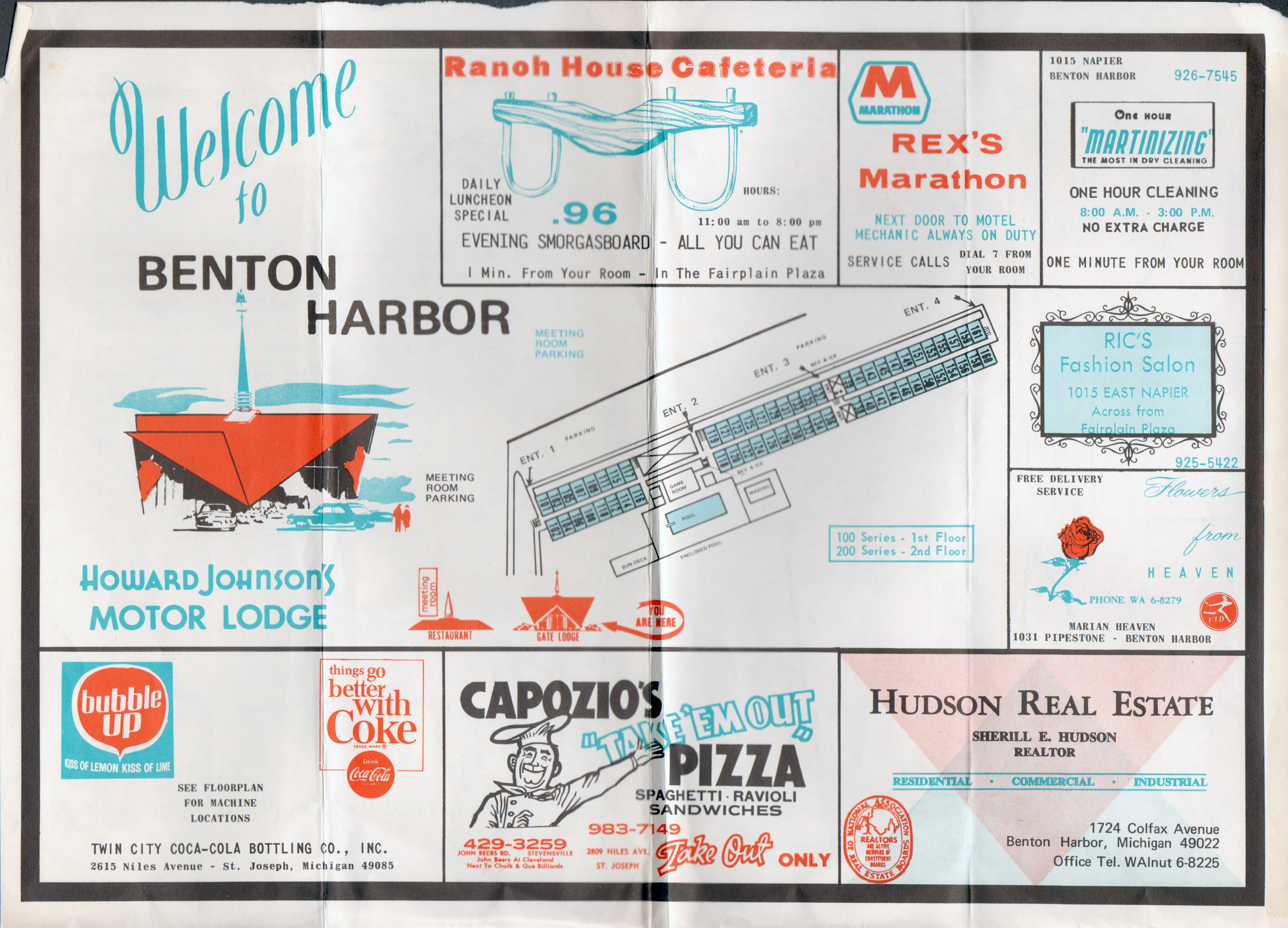 Howard Johnson's Motor Lodge - Benton Harbor - placemat.